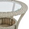 Alaterre Furniture Wicker 2 Outdoor Recliners, Ottomans, Round Glass Top Accent Table AWWE0102EE - alternate 5